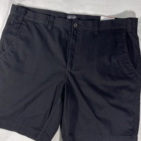 John's Bay Shorts St Johns Bay Mens Black Flat Front Short